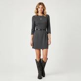 The Ballou - Black Embroidered Cowgirl Boots with Rhinestone and Cutouts